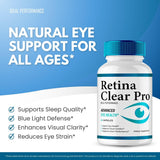 IDEAL PERFORMANCE Retina Clear etiqueta nutricional mostrando composición y transparencia