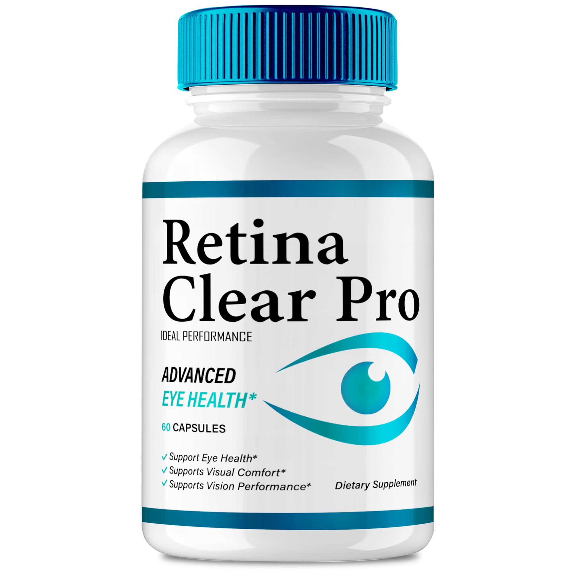 IDEAL PERFORMANCE Retina Clear vista frontal del envase con diseño claro y beneficios