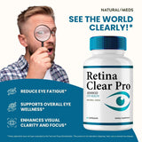 IDEAL PERFORMANCE Retina Clear cápsula en mano mostrando la porción diaria conveniente