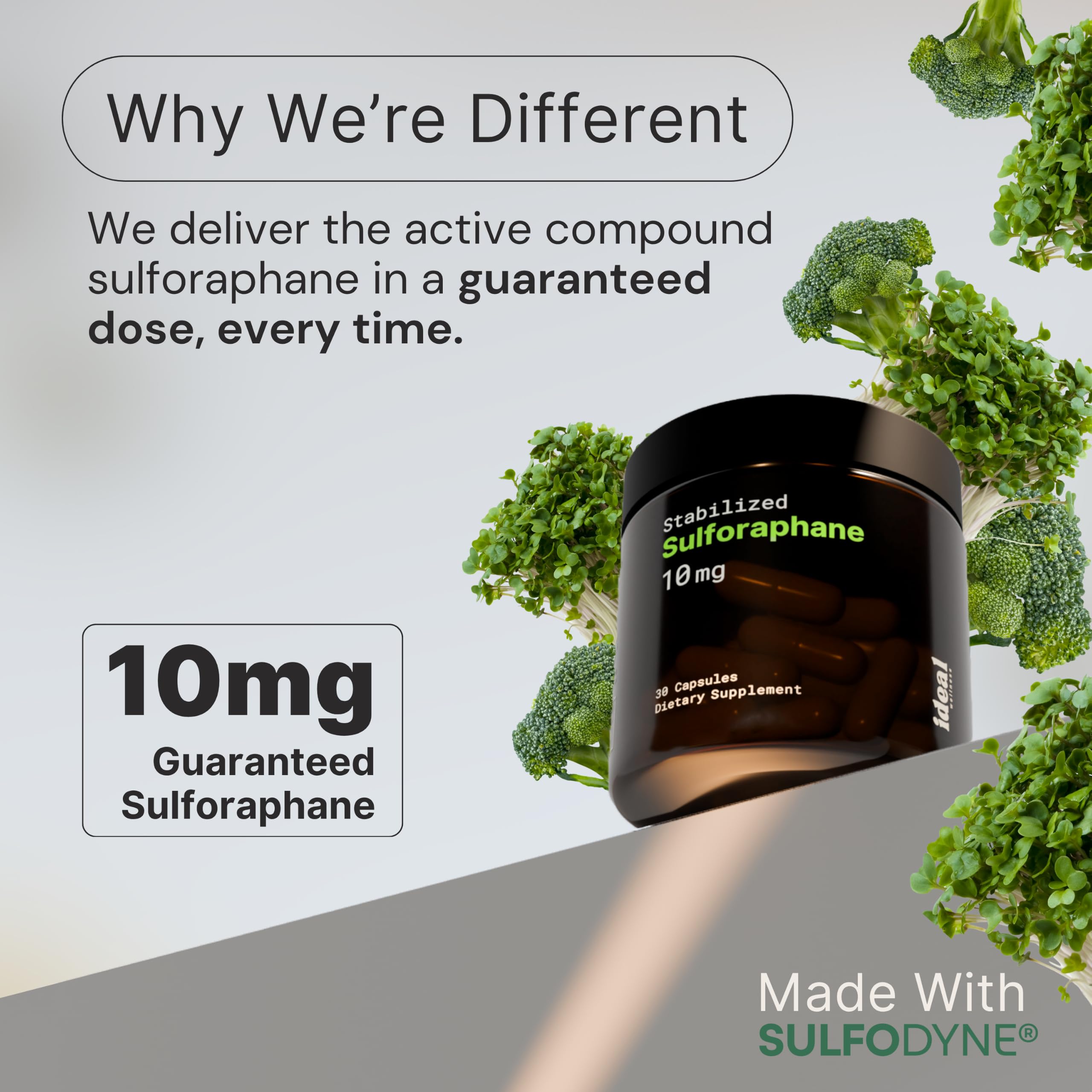 Ideal Wellness detalle de cápsula vegana que resalta pureza