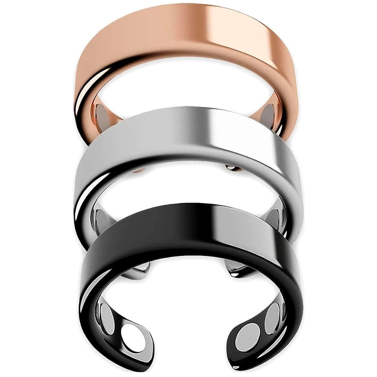 IENRGJ anillos frontales en conjunto mostrando acabado resistente y diseño elegante