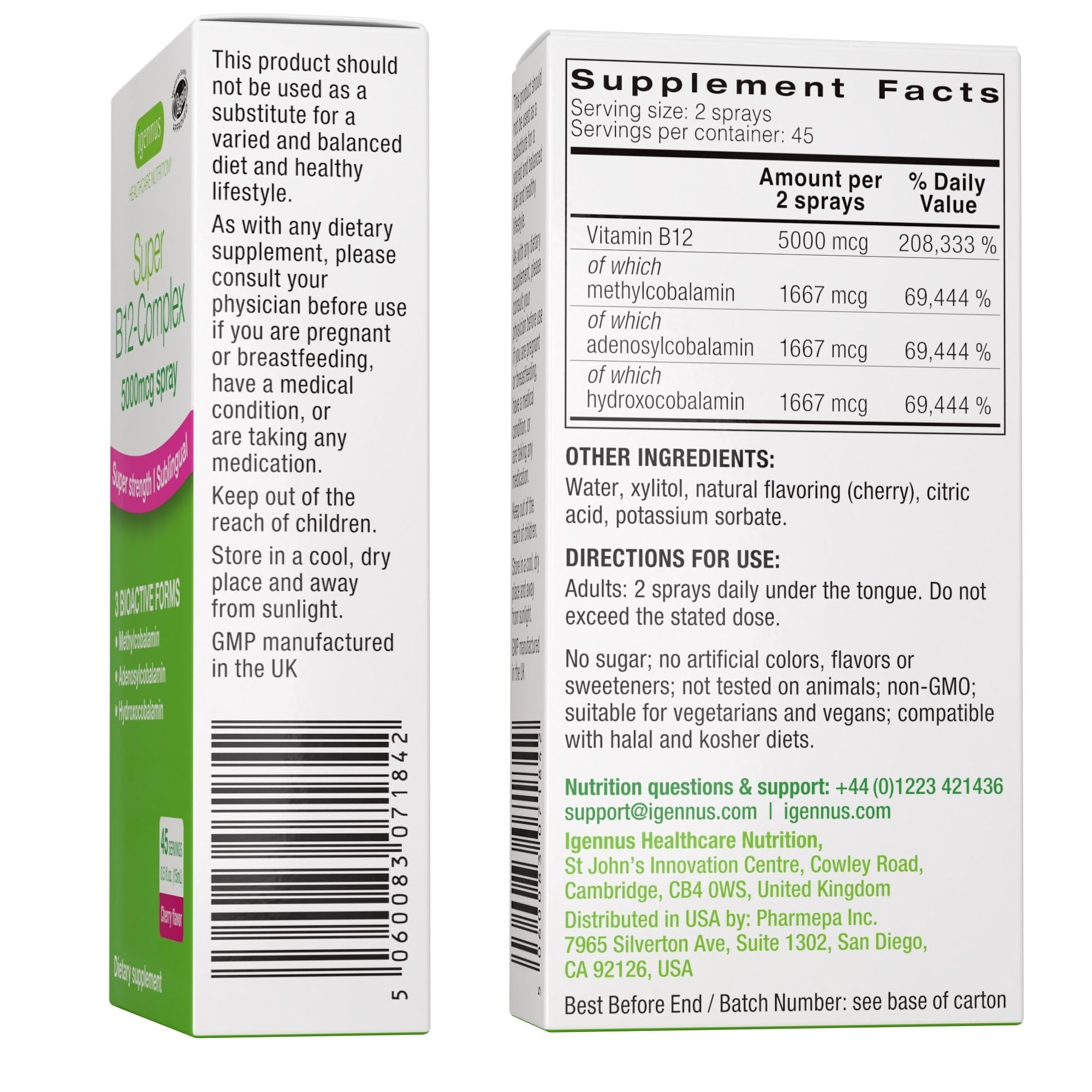 Igennus botella abierta con cereza natural indicando sabor sin aditivos