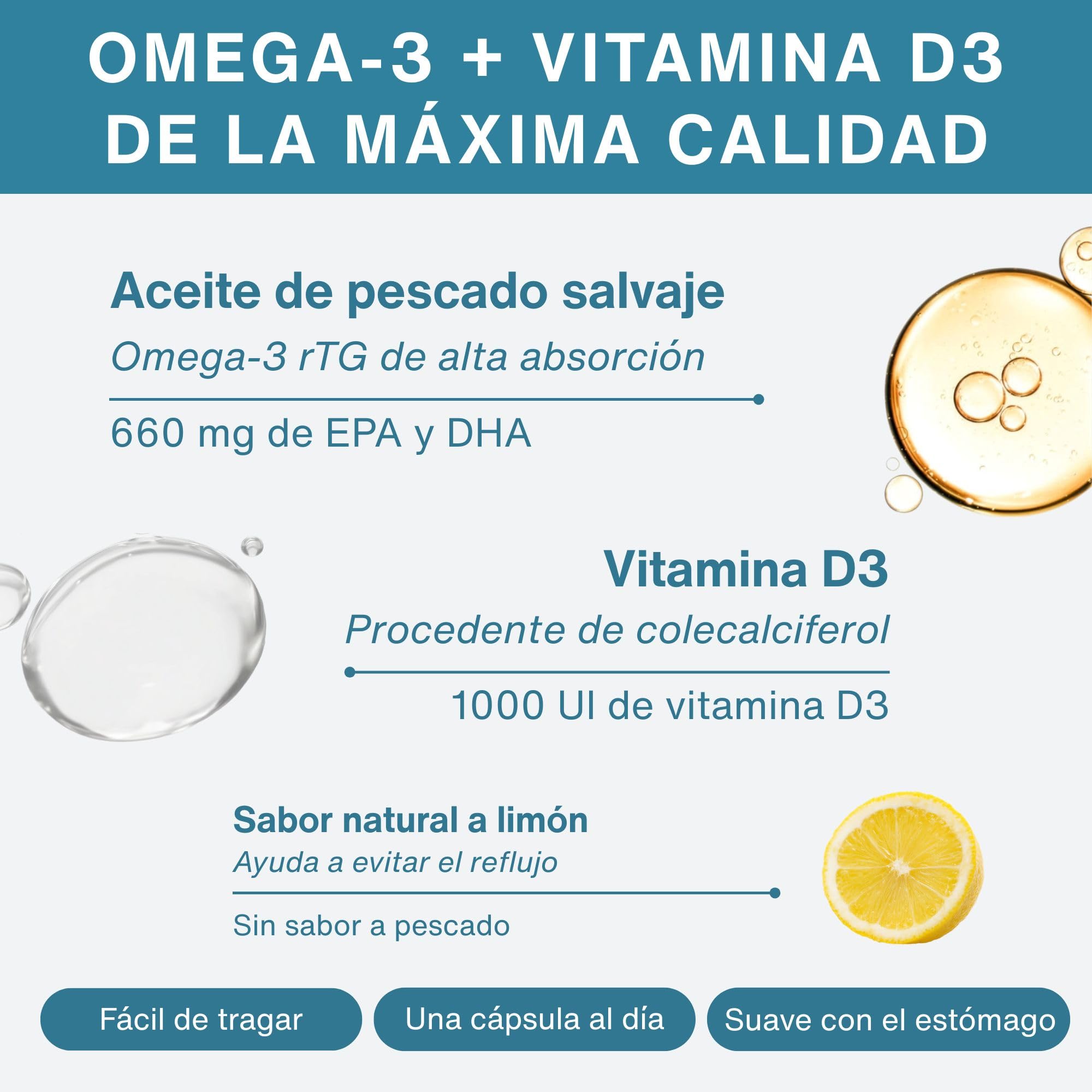 Igennus cápsula en primer plano destacando alta concentración de omega‑3