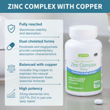 Detalle de la etiqueta Igennus con beneficios y formas de zinc legibles