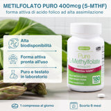 Igennus etiqueta en foco, destaca dosis 400 mcg y claridad de ingredientes