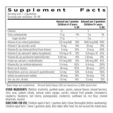 Igennus detalle de la etiqueta nutricional mostrando vitaminas metiladas