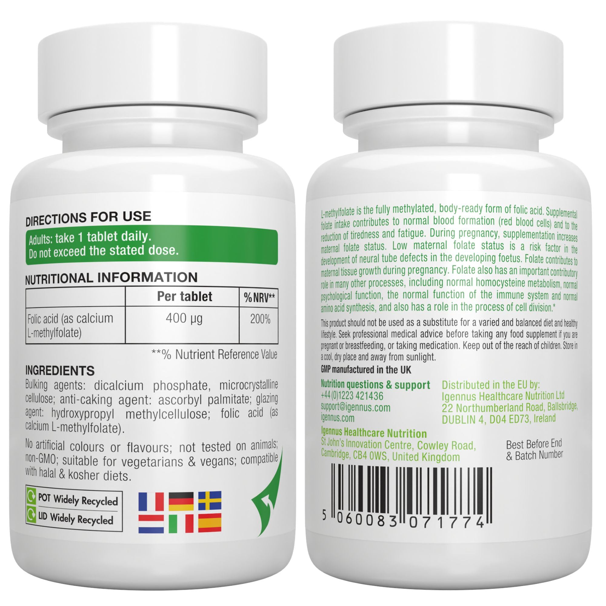 Igennus listado de ingredientes limpios en etiqueta para confianza del usuario