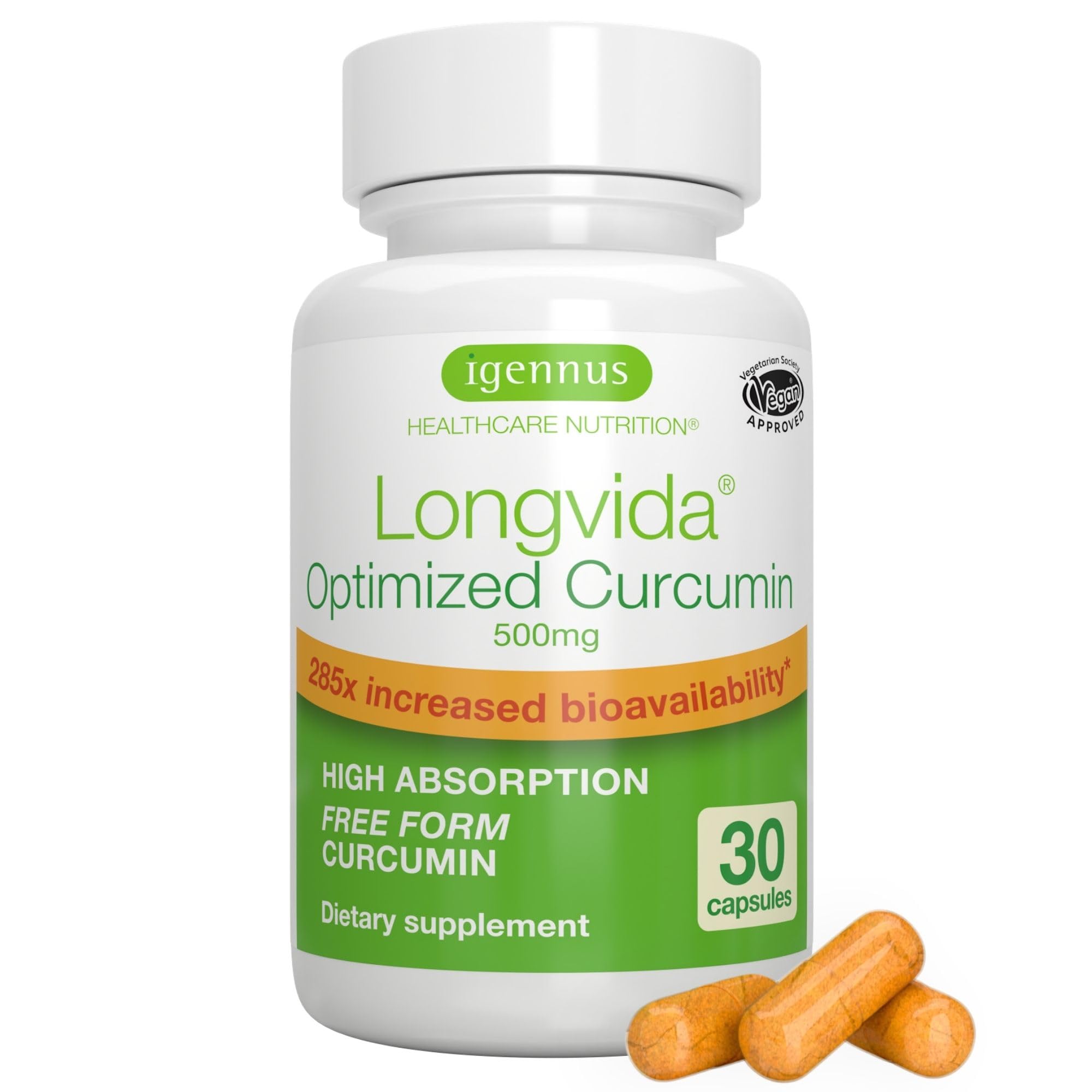 Igennus Longvida frontal del paquete mostrando dosis y beneficios