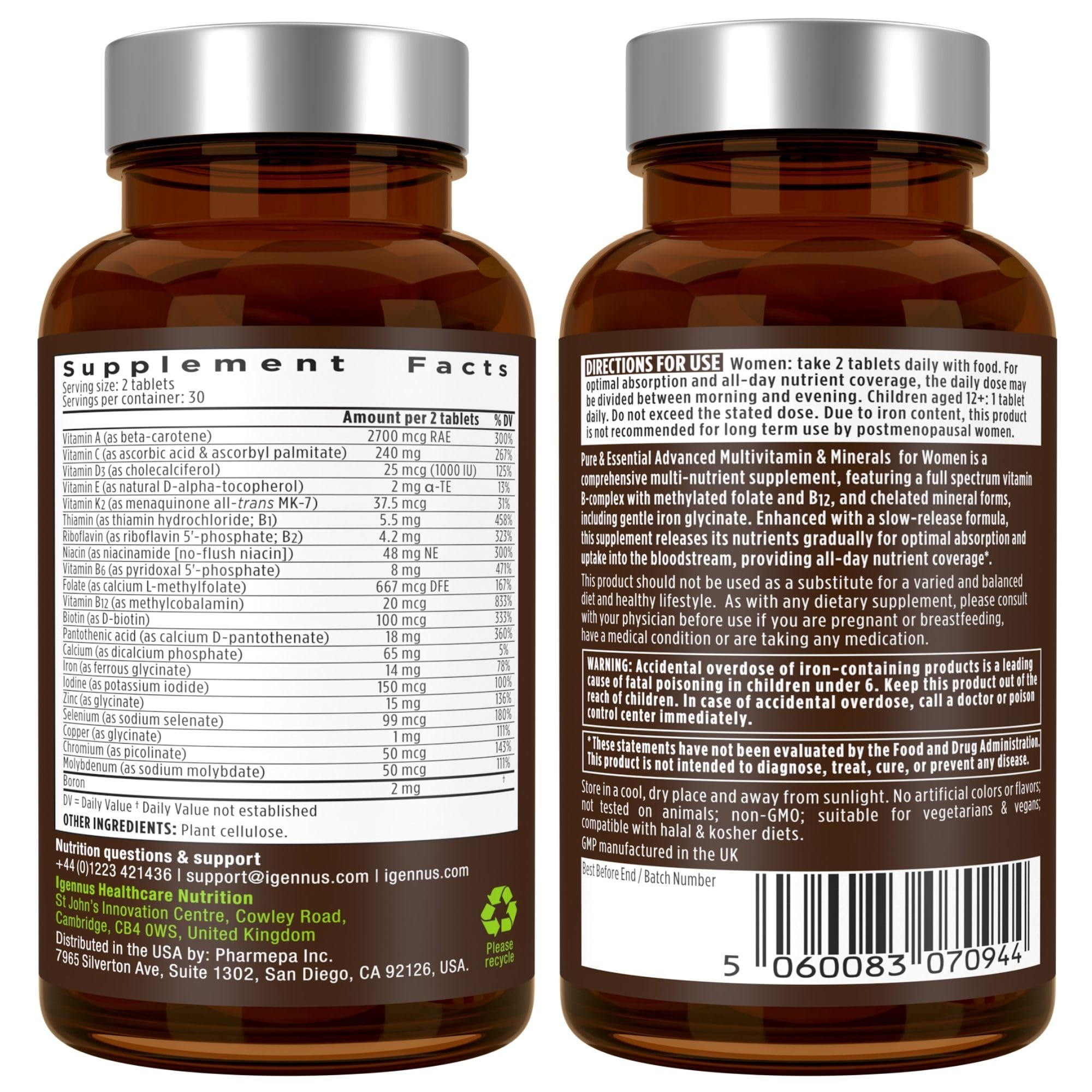 Igennus multivitamínico junto a un desayuno representando uso diario