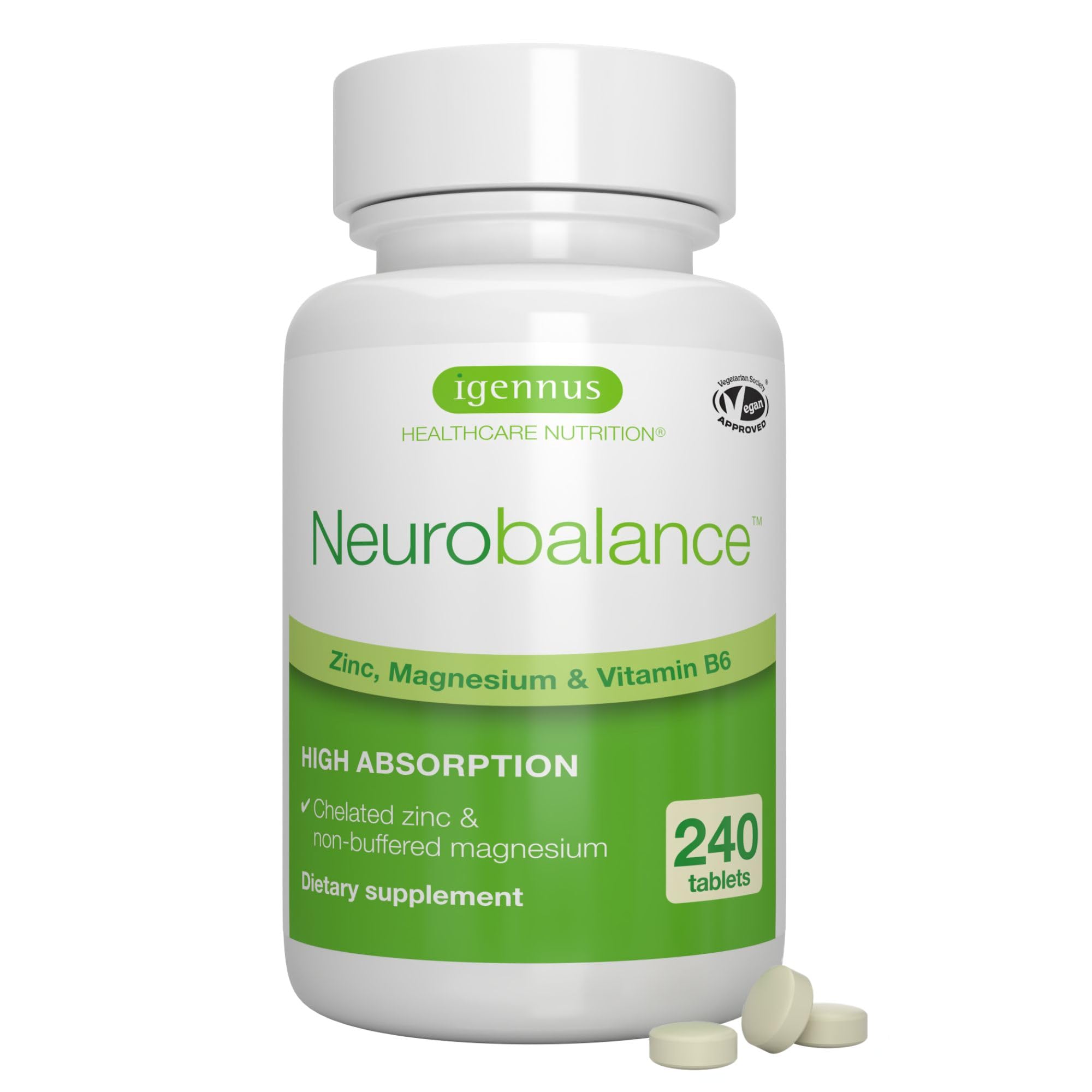 Igennus Neurobalance frente del envase mostrando dosis y beneficio cognitivo