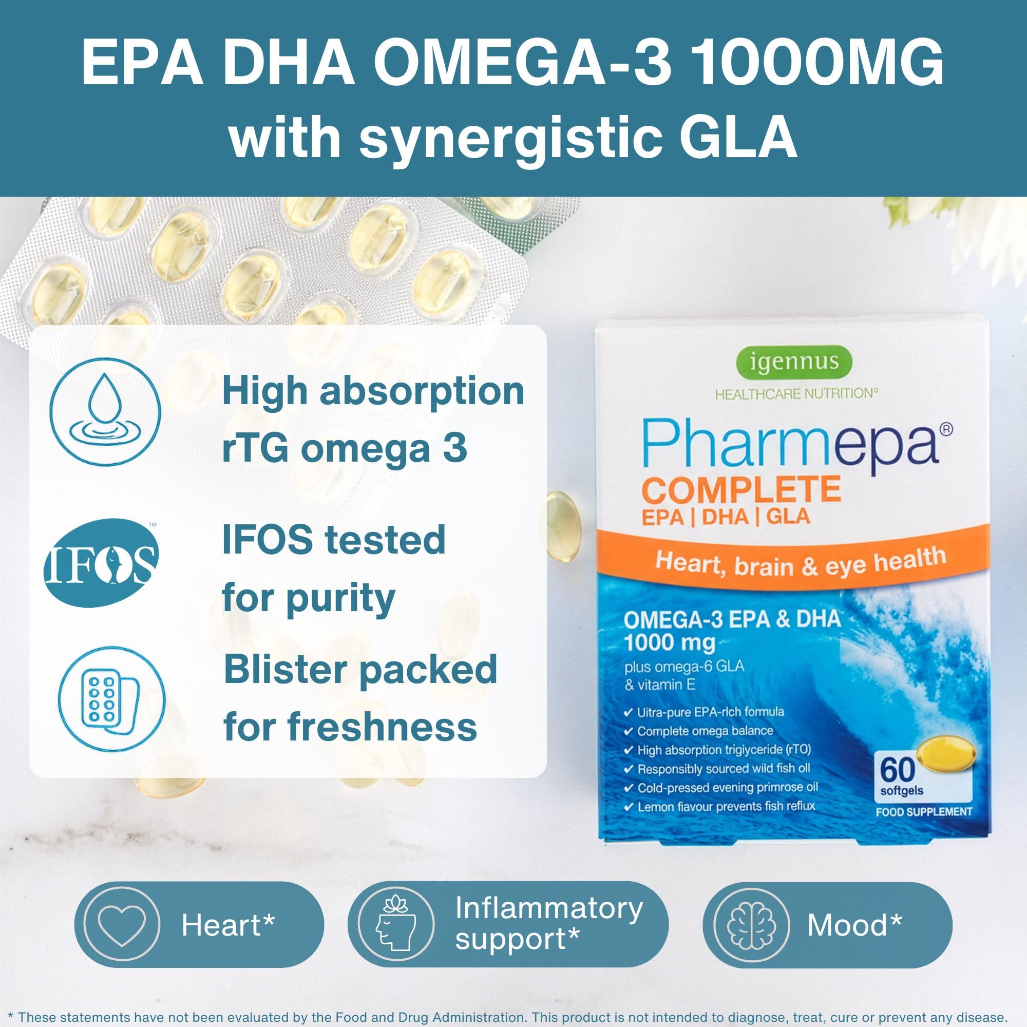 Igennus Pharmepa blister con cápsulas pequeñas, protección contra oxidación