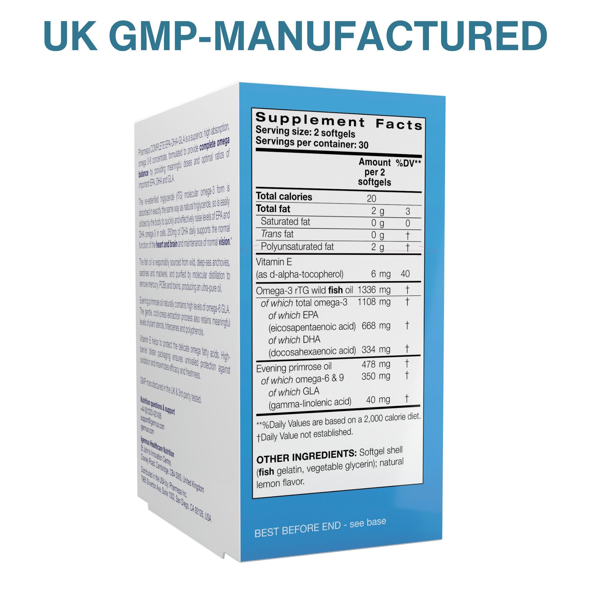 Igennus Pharmepa certificado IFOS visible, garantía de pureza y seguridad