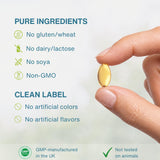 Igennus Ultra Pure EPA botella abierta con cápsulas accesibles y embalaje seguro