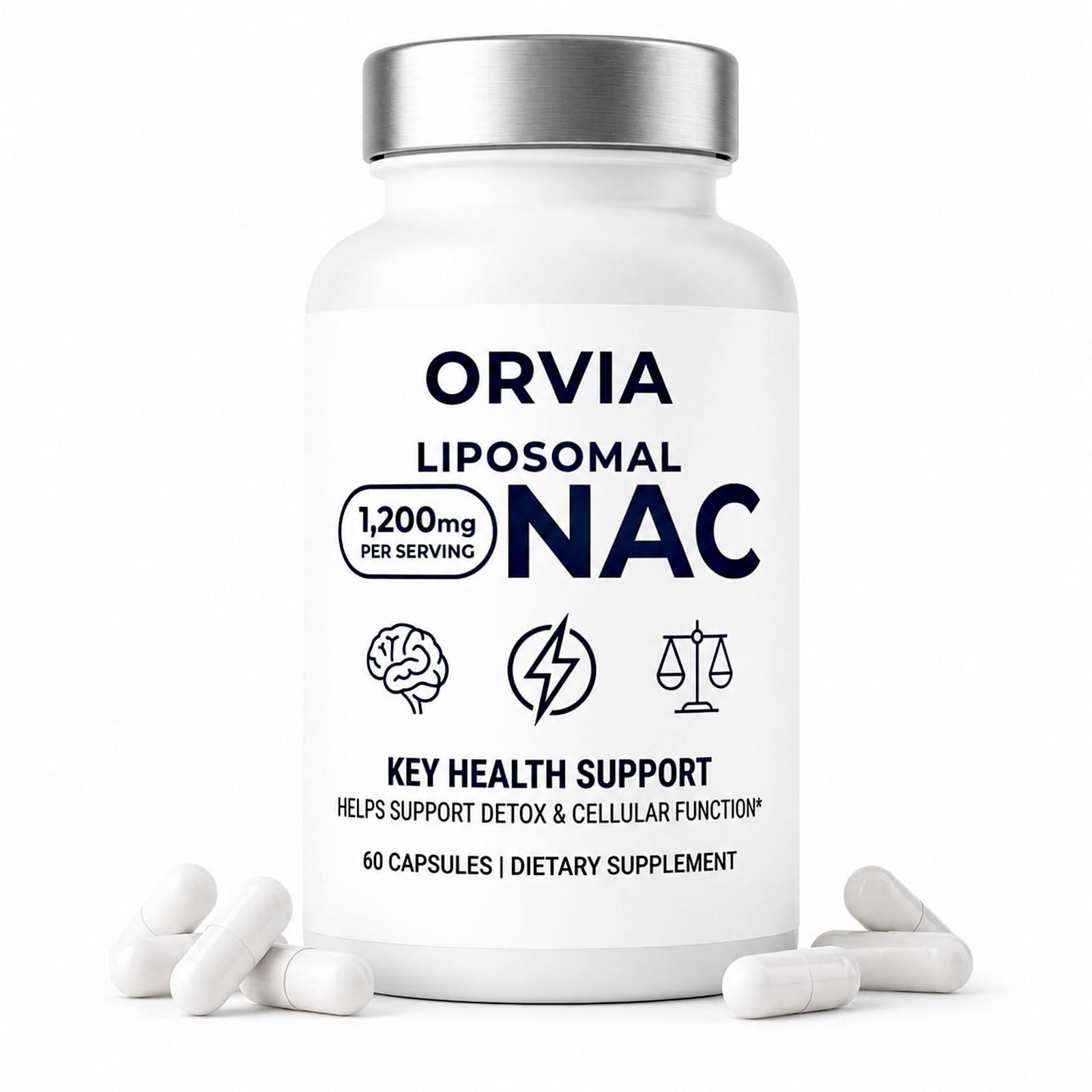 Ikokei Orvia Labs frasco delantero mostrando etiqueta clara y beneficio de entrega liposomal