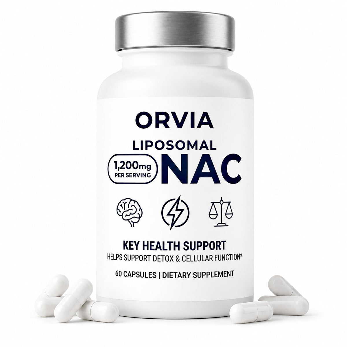Ikokei Orvia Labs frasco delantero mostrando etiqueta clara y beneficio de entrega liposomal
