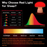 illuwise luz roja encendida en dormitorio creando ambiente relajante para dormir