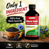 Best Naturals Aceite de semilla negra 8 oz - prensado en frío, 0,95% TQ para apoyo inmune y digestivo