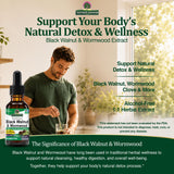 Nature's Answer Extracto de Nogal Negro y Ajenjo 1 oz - 2,000 mg, sin alcohol, vegano