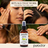 PURA D'OR Aceite de Amla orgánico 4 oz — 100% puro, prensado en frío, sin refinar para cabello y piel