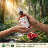 PURA D'OR Aceite de Granada orgánico 118 ml - 100% puro, frío prensado y rico en antioxidantes
