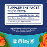 Phytoral Extracto de Frijol Blanco (White Kidney Bean) 60 cápsulas — bloqueador de carbohidratos y apoyo al metabolismo