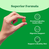 BeLive Fiber Gummies gomitas prebióticas sin azúcar sabor manzana, 60 unidades — inulina de achicoria para digestión y regularidad
