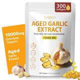 SUOOCH Aged Garlic Extract cápsulas blandas 300 unidades — ajo envejecido sin olor para bienestar cardiovascular y uso diario