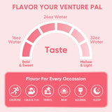 Venture Pal sobres electrolitos sin azúcar 16 sticks — vegano, 7 electrolitos y 5 vitaminas para hidratación rápida