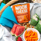 Moon Cheese snack de queso Cheddar crujiente 3 x 2 oz — alto en proteína, keto friendly