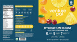 Venture Pal sobres hidratantes sin azúcar — 16 unidades, 7 electrolitos y 5 vitaminas, rápida disolución