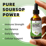 iMATCHME gotas de graviola añadidas a un vaso con agua para fácil consumo