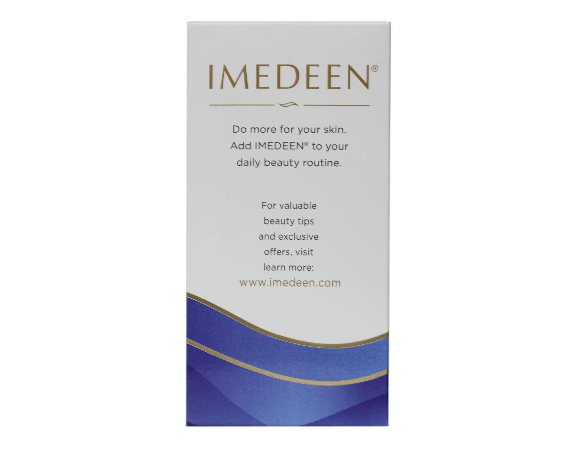 Imedeen etiqueta con ingredientes y beneficios visibles