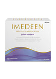 Imedeen Prime Renewal frontal del envase mostrando el paquete y beneficio antiedad