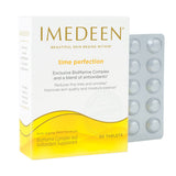 Imedeen primer plano de tabletas para apreciar textura y formato