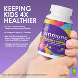 Immune Health Basics etiqueta con ingredientes resaltando pureza y seguridad
