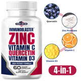 IMMUNO BLASTER etiqueta con información de dosis y lista de ingredientes