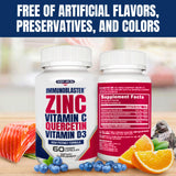 IMMUNO BLASTER etiqueta nutricional nítida mostrando dosis y pureza