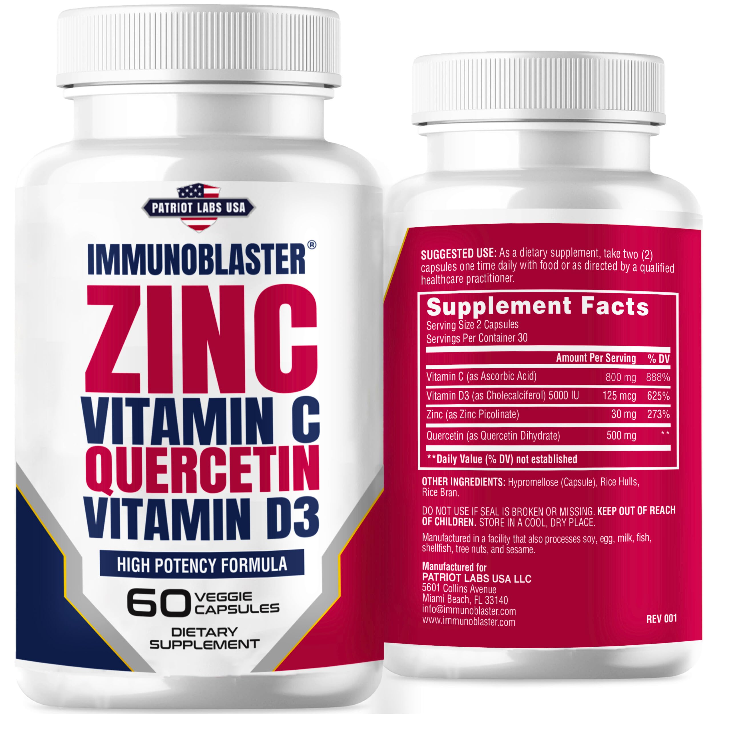 IMMUNO BLASTER frasco frontal mostrando etiqueta y beneficios claros