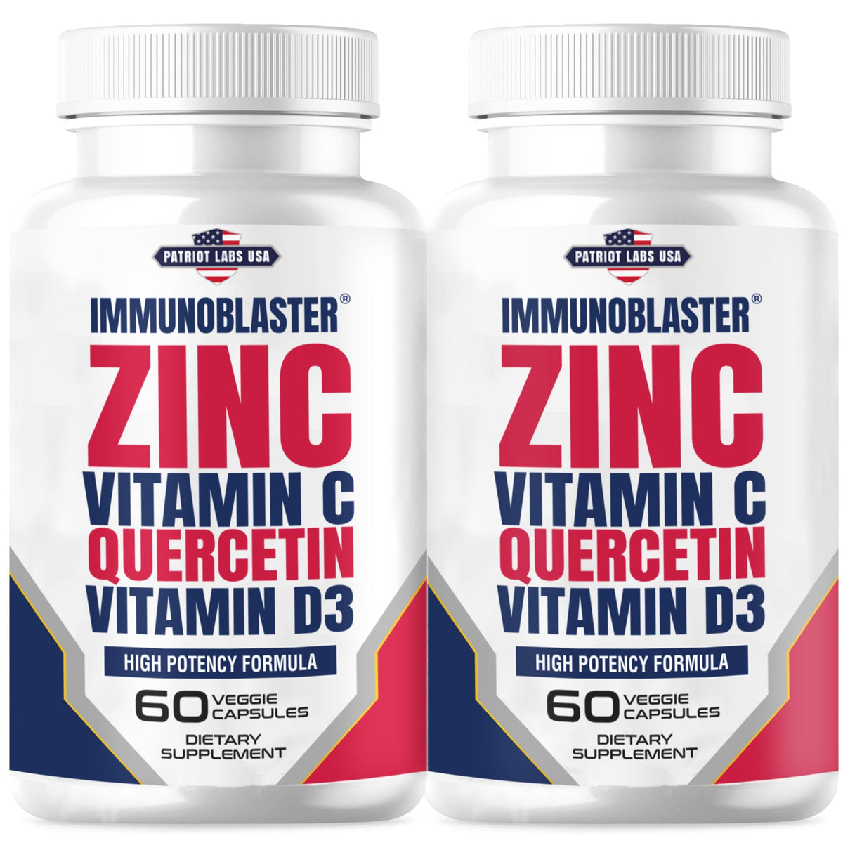 IMMUNO BLASTER frente del pack mostrando dos frascos y beneficios claros
