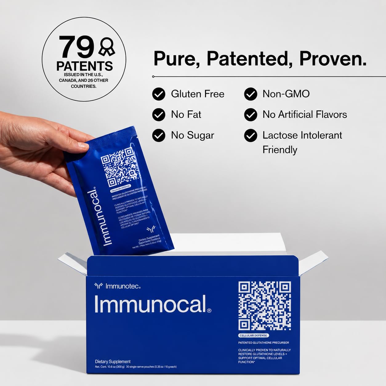 Immunocal textura del polvo en primer plano, señalando pureza y calidad