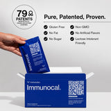 Immunocal textura del polvo en primer plano, señalando pureza y calidad
