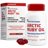 Immunocorp envase frontal Arctic Ruby Oil mostrando diseño y ventajas