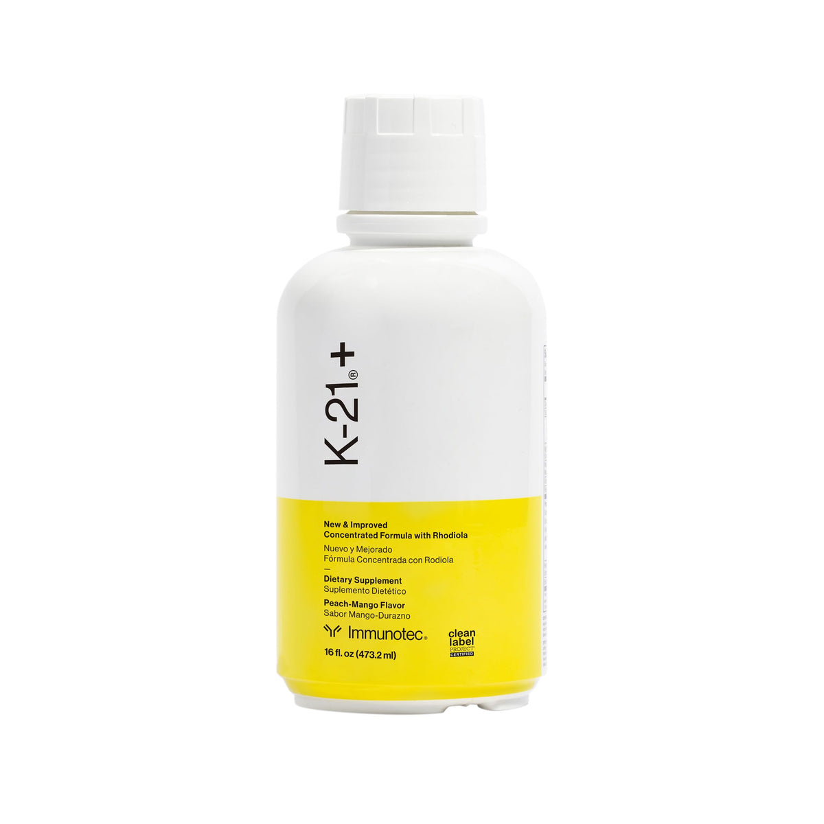 Immunotec K-21+ vista frontal del envase, presentación clara y conveniente