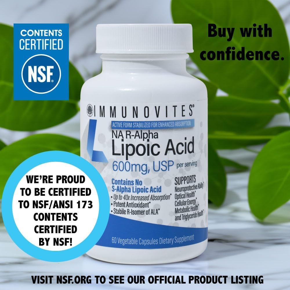 IMMUNOVITES caja de suplemento con su cuadro de Supplement Facts visible