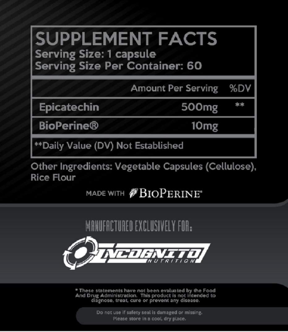 INCOGNITO NUTRITION producto en mano para comparar tamaño y 60 servicios visibles