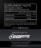 INCOGNITO NUTRITION producto en mano para comparar tamaño y 60 servicios visibles