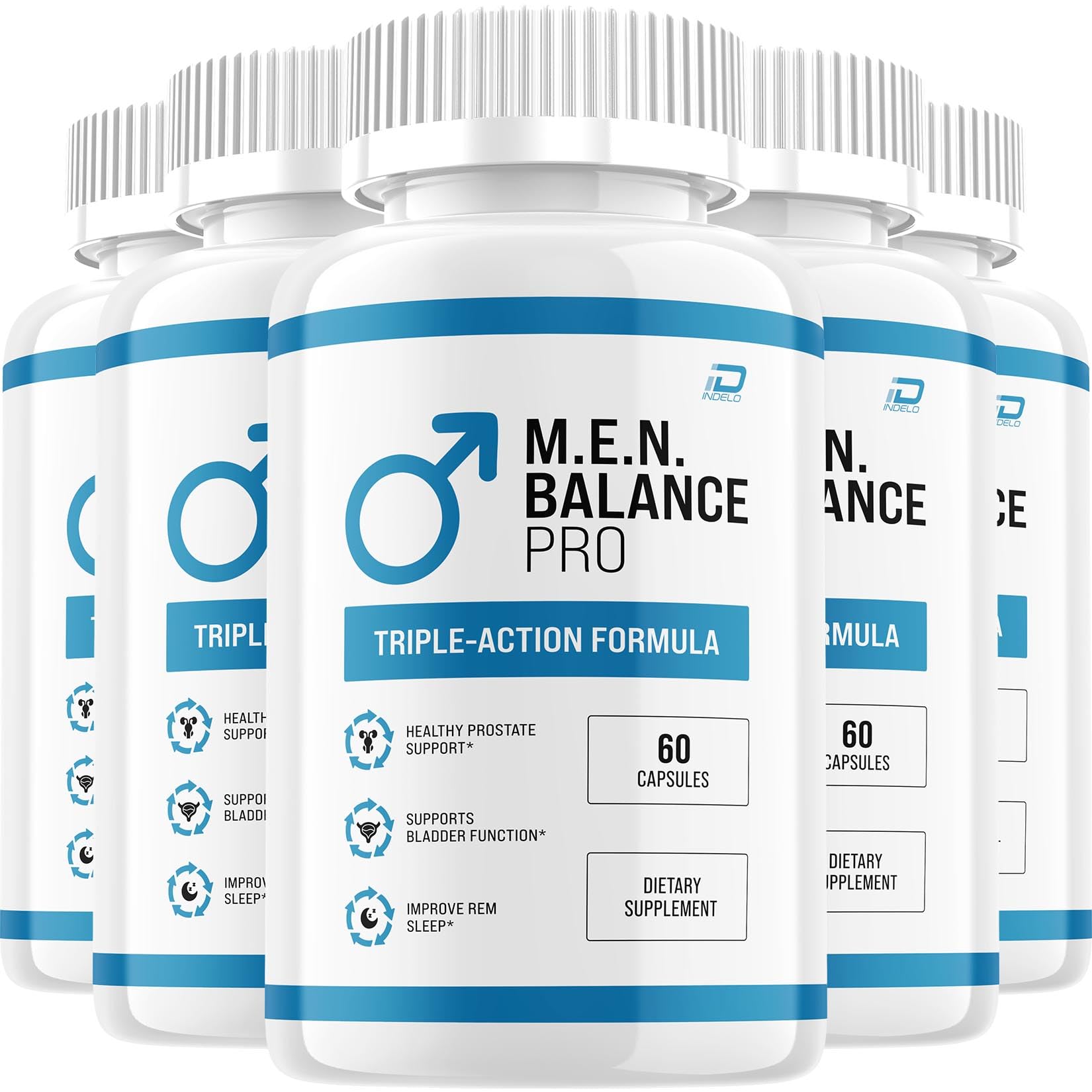 Indelo M.E.N Balance Pro frente del empaque mostrando el diseño y beneficio de suministro prolongado