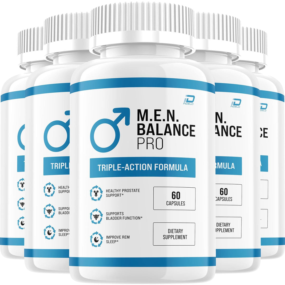 Indelo M.E.N Balance Pro frente del empaque mostrando el diseño y beneficio de suministro prolongado