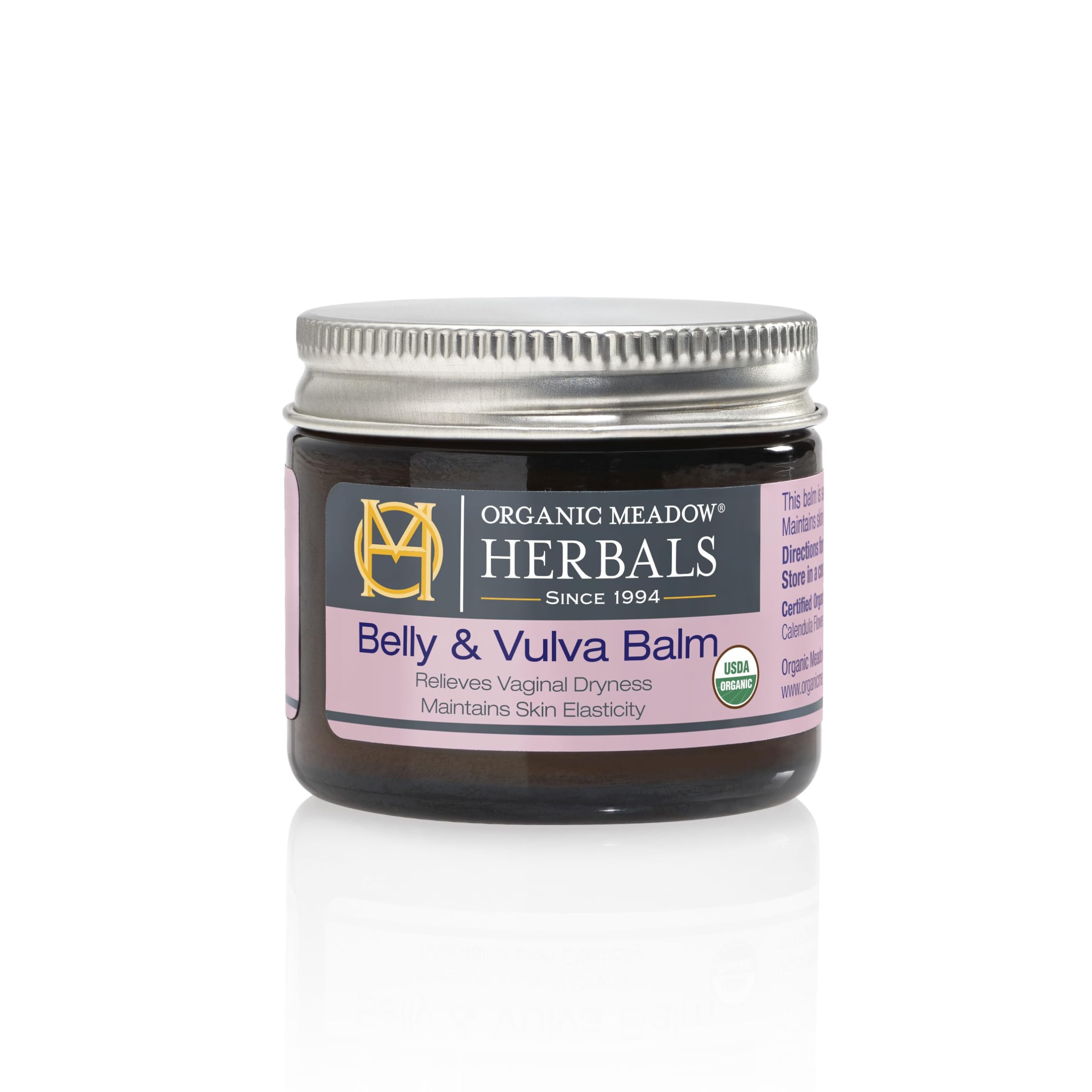 Indian Meadow Herbals tarro frontal mostrando etiqueta orgánica y confianza