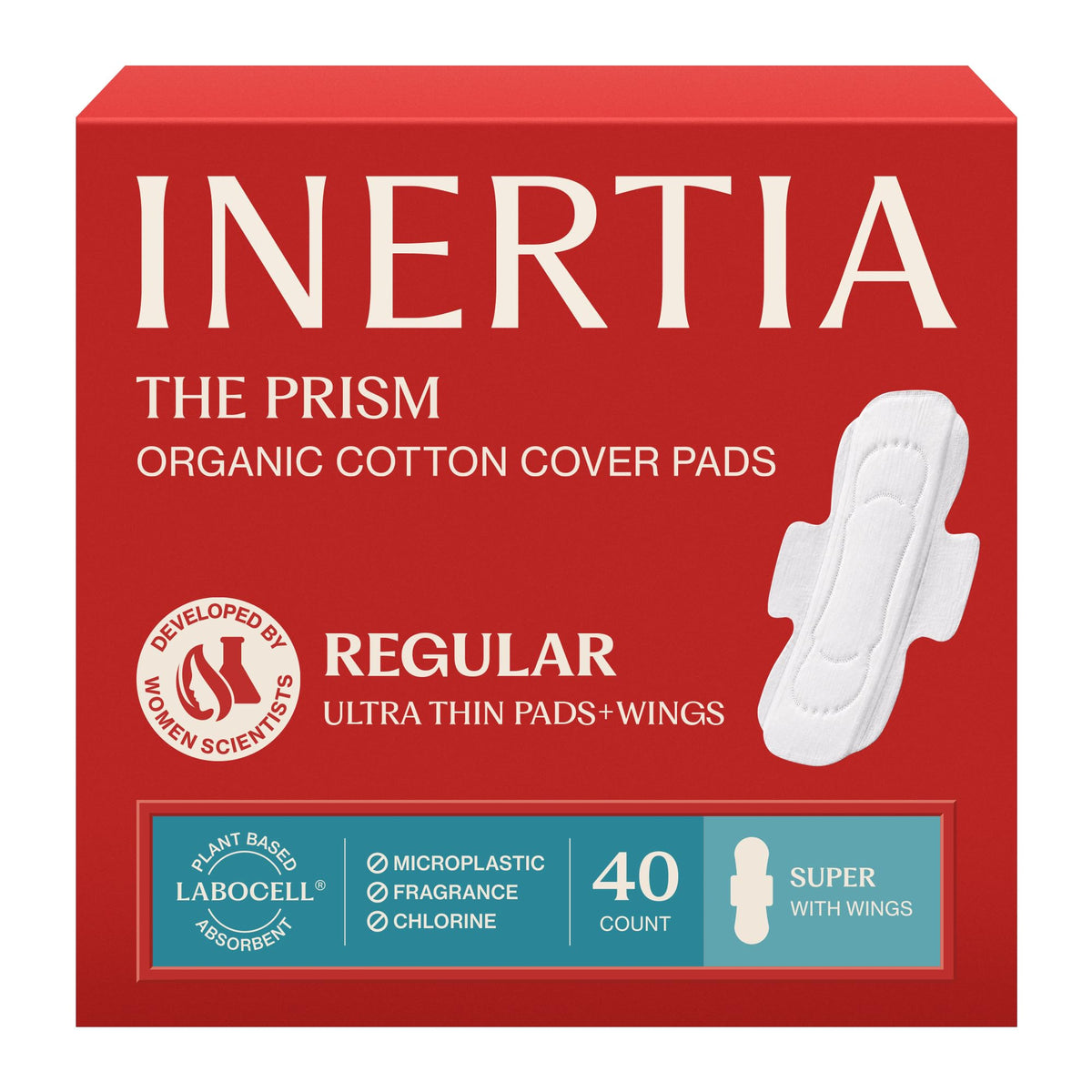 INERTIA empaque frontal Prism Red muestra diseño y cantidad para confianza